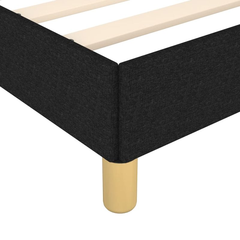 Casa si Gradina - Mobilier - Paturi si accesorii - Paturi - Cadru de pat cu tablie, negru, 200x200 cm, textil - Infinity.ro