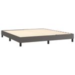 Casa si Gradina - Mobilier - Paturi si accesorii - Paturi - Pat cu arcuri, cu saltea, gri, 180x200 cm, piele ecologica - Infinity.ro