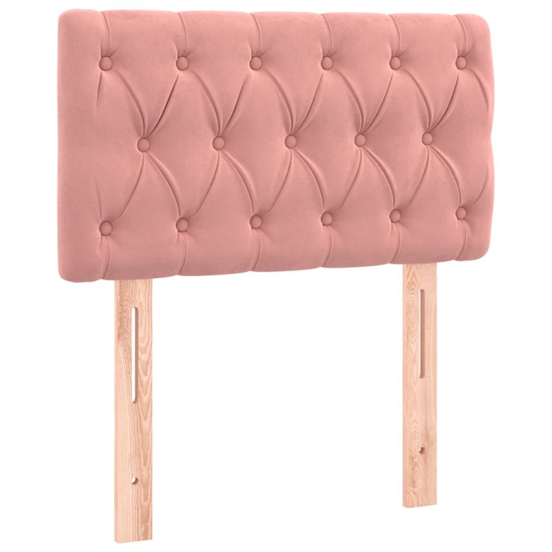 Casa si Gradina - Mobilier - Paturi si accesorii - Paturi - Pat box spring cu saltea, roz, 80x200 cm, catifea - Infinity.ro