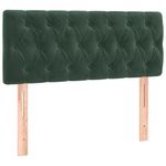Casa si Gradina - Mobilier - Paturi si accesorii - Paturi - Pat cu arcuri, saltea si LED, verde, 90x200 cm, catifea - Infinity.ro