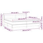 Casa si Gradina - Mobilier - Paturi si accesorii - Paturi - Pat box spring cu saltea, albastru inchis, 200x200 cm, catifea - Infinity.ro