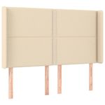 Casa si Gradina - Mobilier - Paturi si accesorii - Paturi - Pat cu arcuri, saltea si LED, crem, 140x190 cm, textil - Infinity.ro
