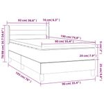 Casa si Gradina - Mobilier - Paturi si accesorii - Paturi - Pat box spring cu saltea, verde inchis, 90x190 cm, catifea - Infinity.ro