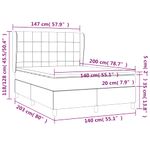 Casa si Gradina - Mobilier - Paturi si accesorii - Paturi - Pat box spring cu saltea, roz, 140x200 cm, catifea - Infinity.ro