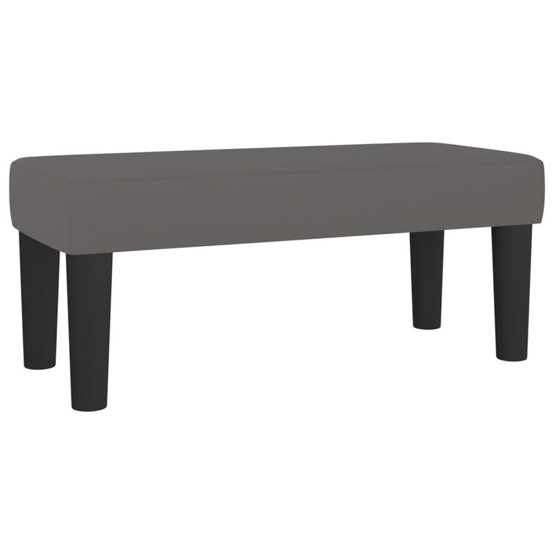 Casa si Gradina - Mobilier - Paturi si accesorii - Paturi - Pat box spring cu saltea, gri, 100x200 cm, piele ecologica - Infinity.ro