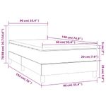 Casa si Gradina - Mobilier - Paturi si accesorii - Paturi - Pat box spring cu saltea, negru, 90x190 cm, piele ecologica - Infinity.ro