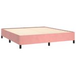 Casa si Gradina - Mobilier - Paturi si accesorii - Paturi - Pat box spring cu saltea, roz, 160x200 cm, catifea - Infinity.ro