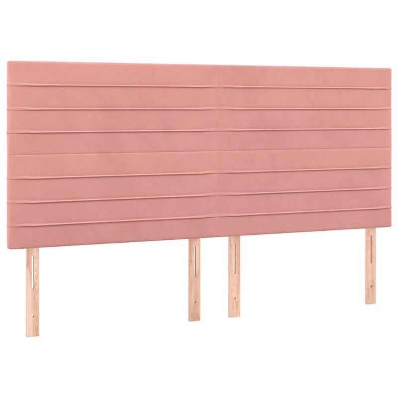 Casa si Gradina - Mobilier - Paturi si accesorii - Paturi - Pat continental cu saltea & LED, roz, 120x200 cm, catifea - Infinity.ro