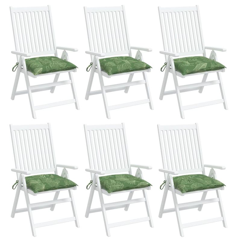 Casa si Gradina - Textile si covoare - Perne si pilote - Perne decorative - Perne de scaun, 6 buc., 40x40x7 cm, textil, model frunze - Infinity.ro