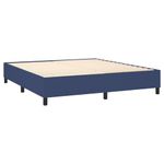 Casa si Gradina - Mobilier - Paturi si accesorii - Paturi - Pat continental cu saltea, albastru, 160x200cm, material textil - Infinity.ro