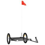 Sport si Outdoor - Ciclism - Accesorii pentru biciclete - Remorci biciclete - Remorca de bicicleta, negru, 126x63x34 cm, fier - Infinity.ro