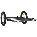 Sport si Outdoor - Ciclism - Accesorii pentru biciclete - Remorci biciclete - Remorca de bicicleta, negru, 126x63x34 cm, fier - Infinity.ro