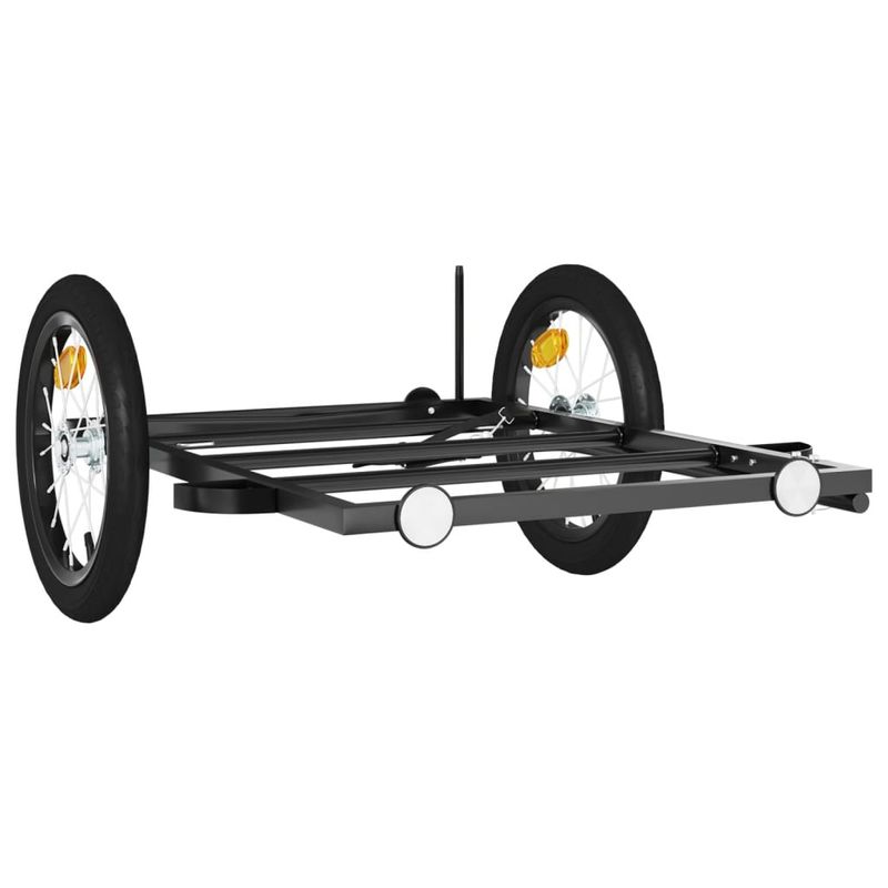 Sport si Outdoor - Ciclism - Accesorii pentru biciclete - Remorci biciclete - Remorca de bicicleta, negru, 126x63x34 cm, fier - Infinity.ro