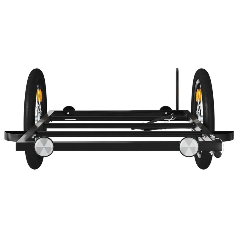 Sport si Outdoor - Ciclism - Accesorii pentru biciclete - Remorci biciclete - Remorca de bicicleta, negru, 126x63x34 cm, fier - Infinity.ro
