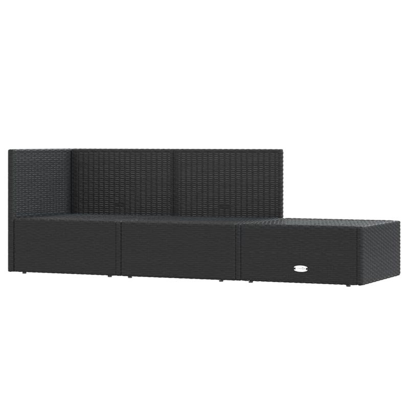 Casa si Gradina - Gradina si terasa - Mobilier exterior - Seturi mobila gradina - Set mobilier de gradina cu perne, 3 piese, negru, poliratan - Infinity.ro
