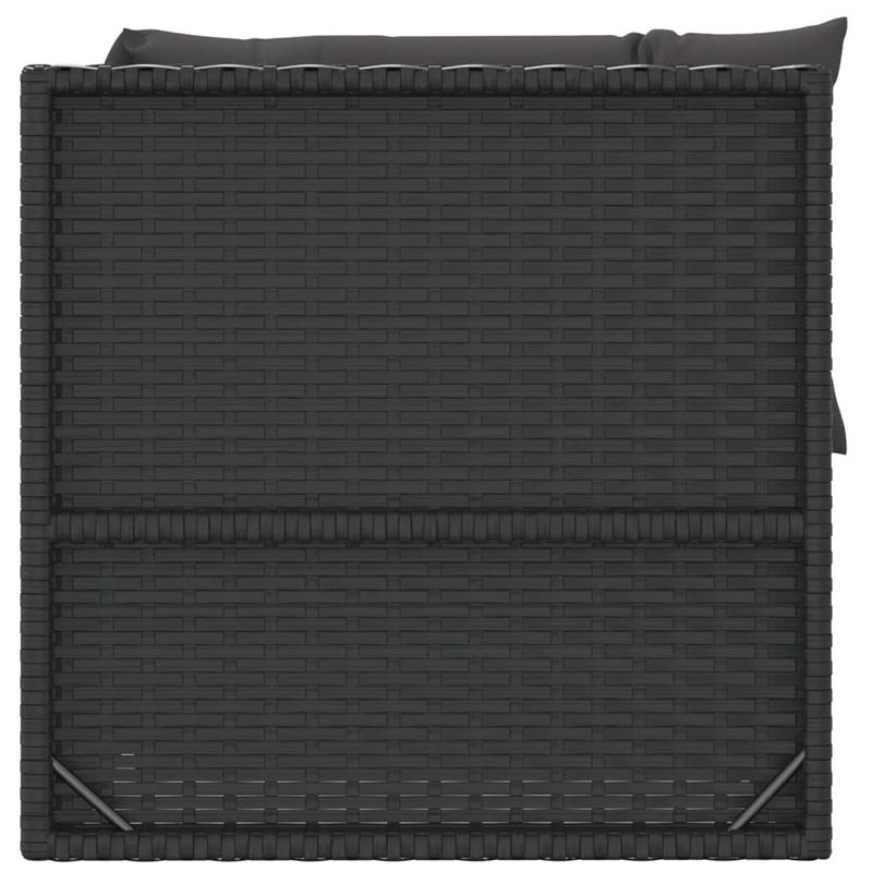 Casa si Gradina - Gradina si terasa - Mobilier exterior - Seturi mobila gradina - Set mobilier de gradina cu perne, 3 piese, negru, poliratan - Infinity.ro
