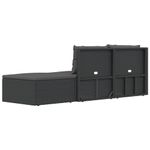 Casa si Gradina - Gradina si terasa - Mobilier exterior - Seturi mobila gradina - Set mobilier de gradina cu perne, 3 piese, negru, poliratan - Infinity.ro