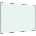 Casa si Gradina - Sanitare - Chiuveta bucatarie si accesorii - Accesorii chiuvete - Panou antistropi de bucatarie, alb, 70x50 cm, sticla securizata - Infinity.ro