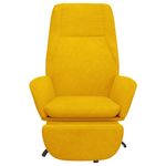 Casa si Gradina - Mobilier - Scaune si fotolii - Fotolii - Fotoliu de relaxare cu taburet, galben mustar, catifea - Infinity.ro
