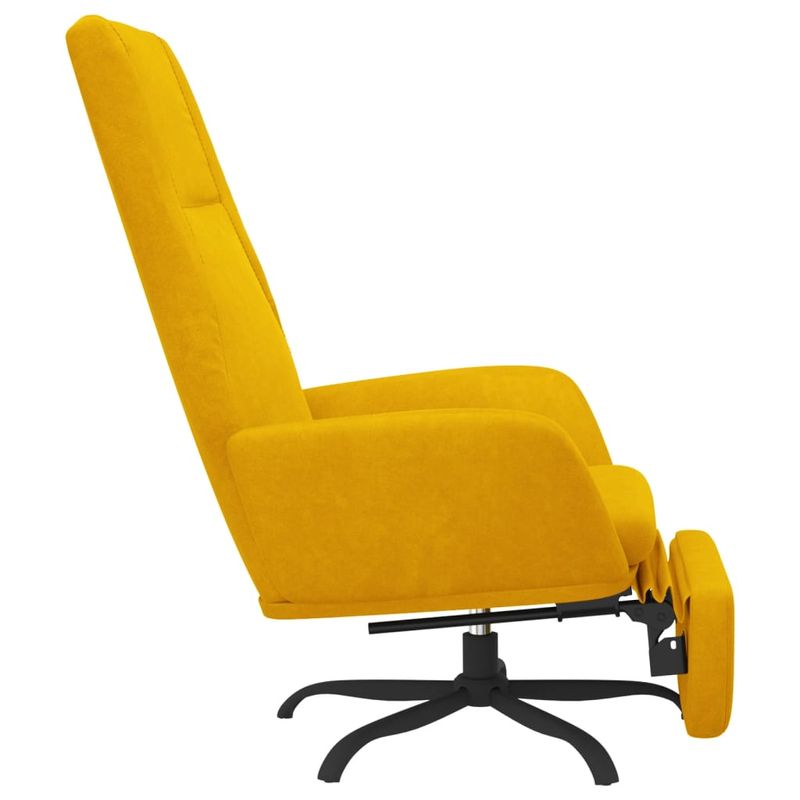 Casa si Gradina - Mobilier - Scaune si fotolii - Fotolii - Fotoliu de relaxare cu taburet, galben mustar, catifea - Infinity.ro