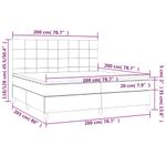 Casa si Gradina - Mobilier - Paturi si accesorii - Paturi - Pat box spring cu saltea, gri taupe, 200x200 cm, textil - Infinity.ro