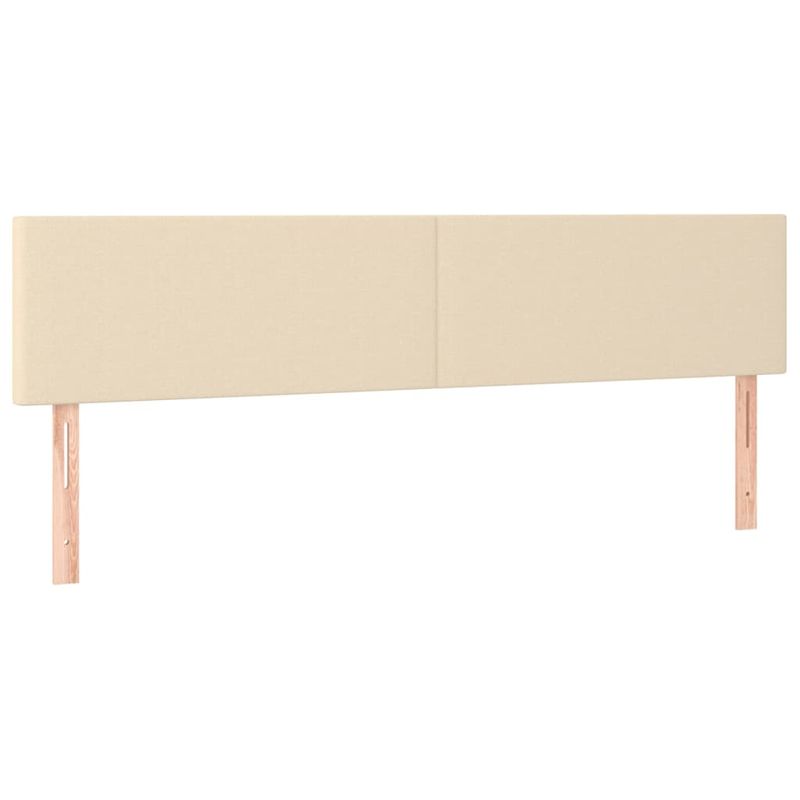 Casa si Gradina - Mobilier - Paturi si accesorii - Paturi - Pat cu arcuri, saltea si LED, crem, 160x200 cm, textil - Infinity.ro