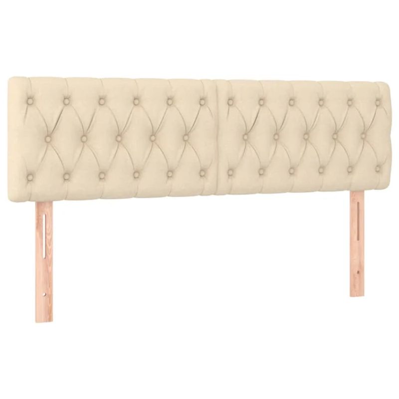 Casa si Gradina - Mobilier - Paturi si accesorii - Paturi - Pat cu arcuri, saltea si LED, crem, 160x200 cm, textil - Infinity.ro
