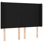 Casa si Gradina - Mobilier - Paturi si accesorii - Paturi - Pat cu arcuri, saltea si LED, negru, 140x190 cm, textil - Infinity.ro
