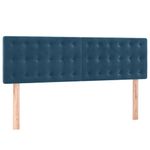 Casa si Gradina - Mobilier - Paturi si accesorii - Paturi - Pat cu arcuri, saltea si LED, bleumarin, 140x190 cm, catifea - Infinity.ro
