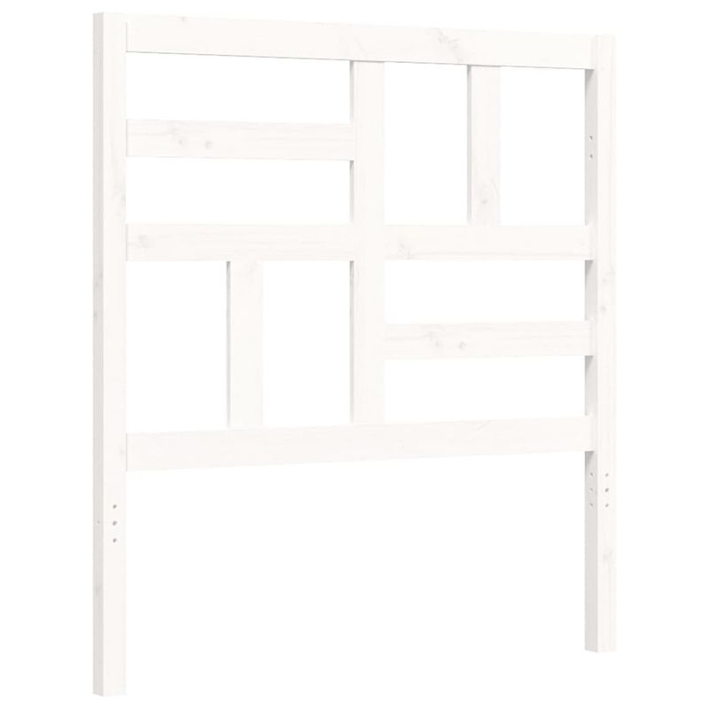 Casa si Gradina - Mobilier - Paturi si accesorii - Paturi - Cadru de pat cu tablie single mic, alb, lemn masiv - Infinity.ro