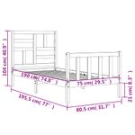 Casa si Gradina - Mobilier - Paturi si accesorii - Paturi - Cadru de pat cu tablie single mic, alb, lemn masiv - Infinity.ro