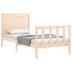 Casa si Gradina - Mobilier - Paturi si accesorii - Paturi - Cadru de pat cu tablie single mic, lemn masiv - Infinity.ro