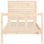 Casa si Gradina - Mobilier - Paturi si accesorii - Paturi - Cadru de pat cu tablie single mic, lemn masiv - Infinity.ro