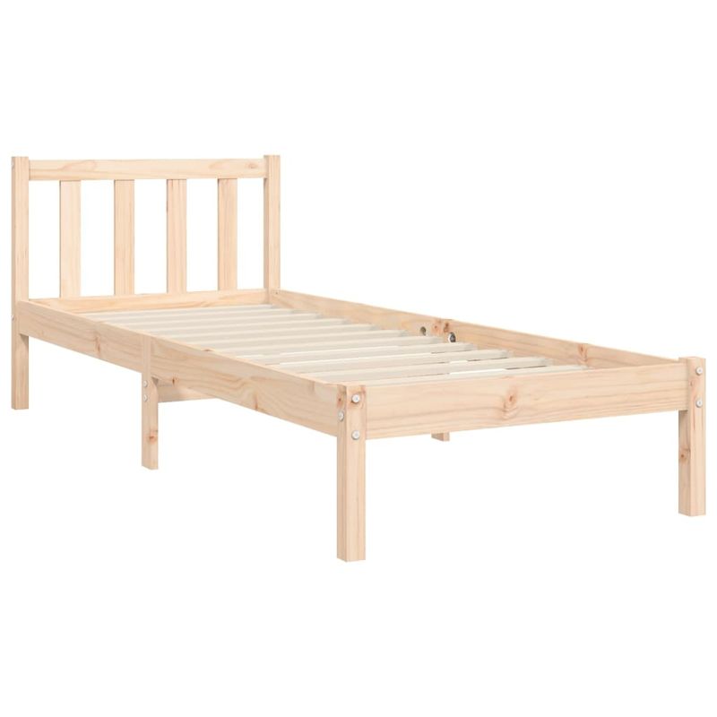 Casa si Gradina - Mobilier - Paturi si accesorii - Paturi - Cadru de pat cu tablie single mic, lemn masiv - Infinity.ro