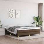Casa si Gradina - Mobilier - Paturi si accesorii - Paturi - Cadru de pat box spring, maro inchis, 160x200 cm, textil - Infinity.ro