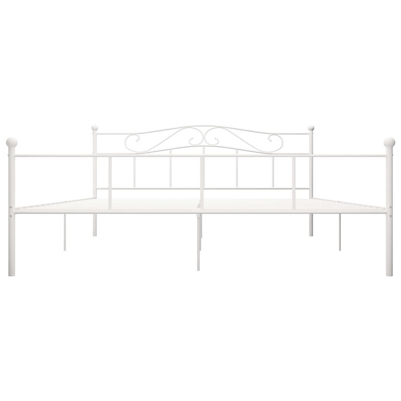 Casa si Gradina - Mobilier - Paturi si accesorii - Paturi - Cadru de pat, alb, 200 x 200 cm, metal - Infinity.ro