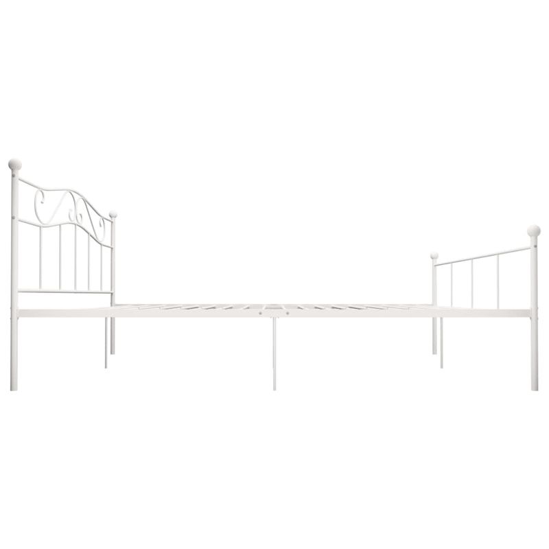 Casa si Gradina - Mobilier - Paturi si accesorii - Paturi - Cadru de pat, alb, 200 x 200 cm, metal - Infinity.ro