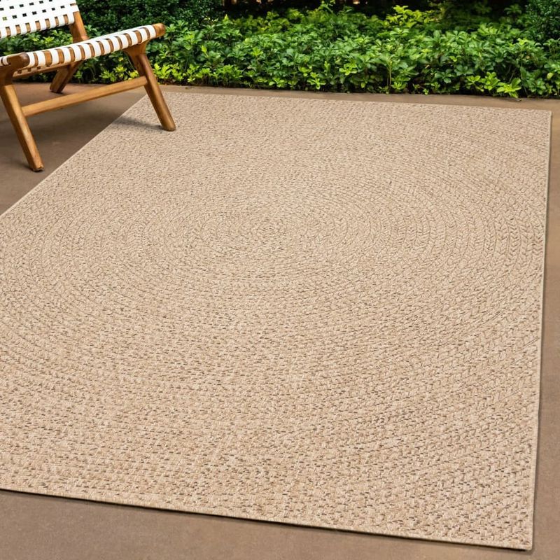 Casa si Gradina - Textile si covoare - Covoare - Covoare casa - Covor 80x150 cm aspect iută pentru interior și exterior, model rotund - Infinity.ro