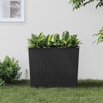 Casa si Gradina - Gradinarit si plante - Plante si ghivece - Ghivece si suporturi - Jardiniera cu interior detasabil, antracit, 12 / 44 L, PP ratan - Infinity.ro