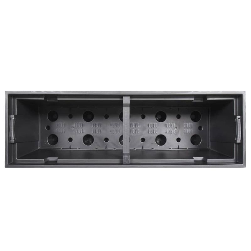 Casa si Gradina - Gradinarit si plante - Plante si ghivece - Ghivece si suporturi - Jardiniera cu interior detasabil, antracit, 12 / 44 L, PP ratan - Infinity.ro