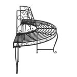 Casa si Gradina - Gradina si terasa - Mobilier exterior - Bancute de gradina - Banca circulara de copac, 2 buc., negru, Ø160 cm, otel - Infinity.ro