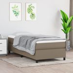 Casa si Gradina - Mobilier - Paturi si accesorii - Paturi - Cadru de pat box spring, gri taupe, 80x200 cm, textil - Infinity.ro