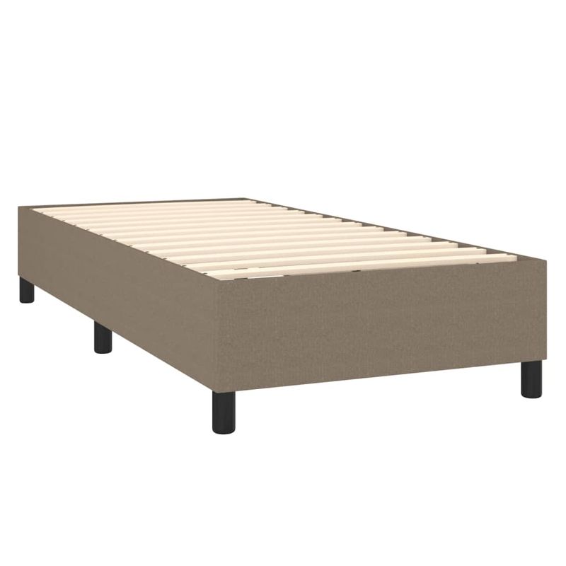 Casa si Gradina - Mobilier - Paturi si accesorii - Paturi - Cadru de pat box spring, gri taupe, 80x200 cm, textil - Infinity.ro