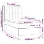 Casa si Gradina - Mobilier - Paturi si accesorii - Paturi - Pat box spring cu saltea, albastru, 90x200 cm, textil - Infinity.ro
