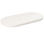 Casa si Gradina - Mobilier - Feronerie si accesorii mobila - Blat de masa, alb, 80x40x2,5 cm, lemn masiv de pin, oval - Infinity.ro
