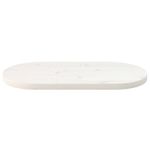 Casa si Gradina - Mobilier - Feronerie si accesorii mobila - Blat de masa, alb, 80x40x2,5 cm, lemn masiv de pin, oval - Infinity.ro