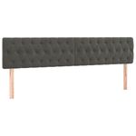 Casa si Gradina - Mobilier - Paturi si accesorii - Paturi - Pat cu arcuri, saltea si LED, gri inchis, 180x200 cm, catifea - Infinity.ro