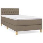 Casa si Gradina - Mobilier - Paturi si accesorii - Paturi - Pat box spring cu saltea, gri taupe, 80x200 cm, textil - Infinity.ro
