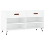 Casa si Gradina - Mobilier - Organizare si depozitare - Organizator incaltaminte - Banca de pantofi, alb, 102x35x55 cm, lemn prelucrat - Infinity.ro