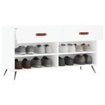 Casa si Gradina - Mobilier - Organizare si depozitare - Organizator incaltaminte - Banca de pantofi, alb, 102x35x55 cm, lemn prelucrat - Infinity.ro